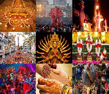 indian festivals collage